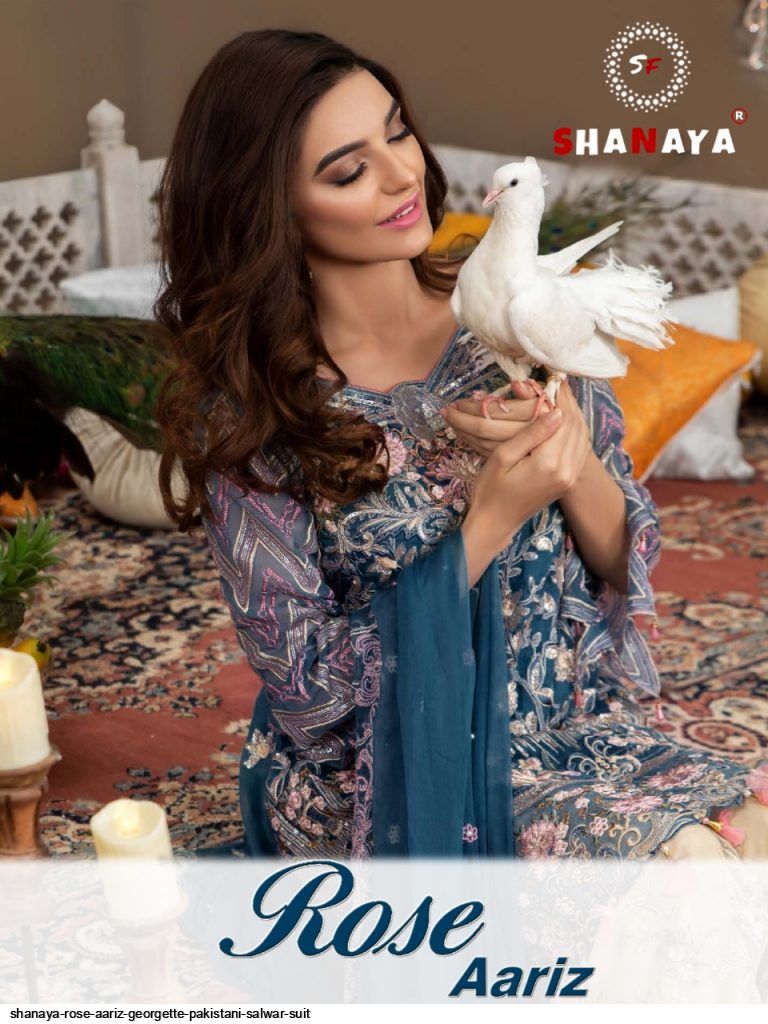 Rose Aariz Pakistani Concept Georgette Salwar Suits By Shanaya Fashion At Wholesale Rate In Surat