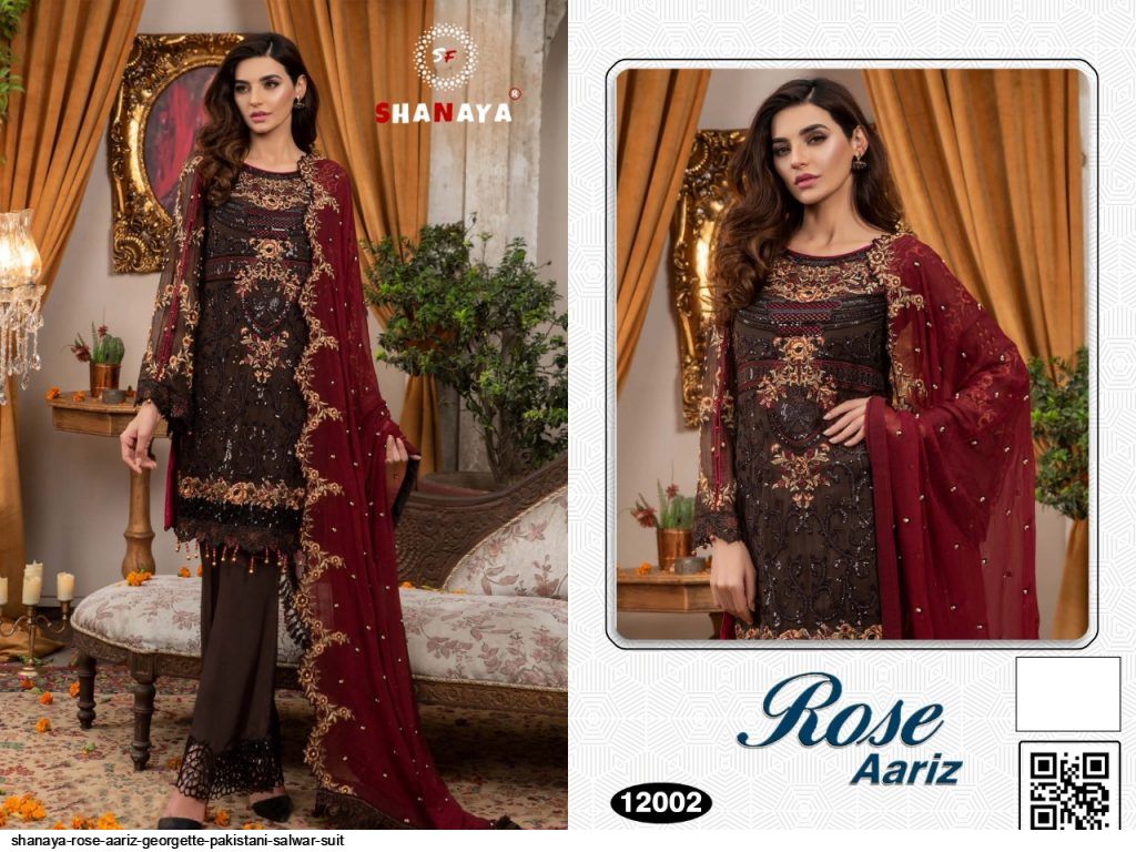 Rose Aariz Pakistani Concept Georgette Salwar Suits By Shanaya Fashion At Wholesale Rate In Surat