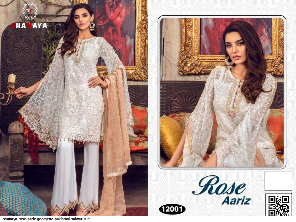 Rose Aariz Pakistani Concept Georgette Salwar Suits By Shanaya Fashion At Wholesale Rate In Surat