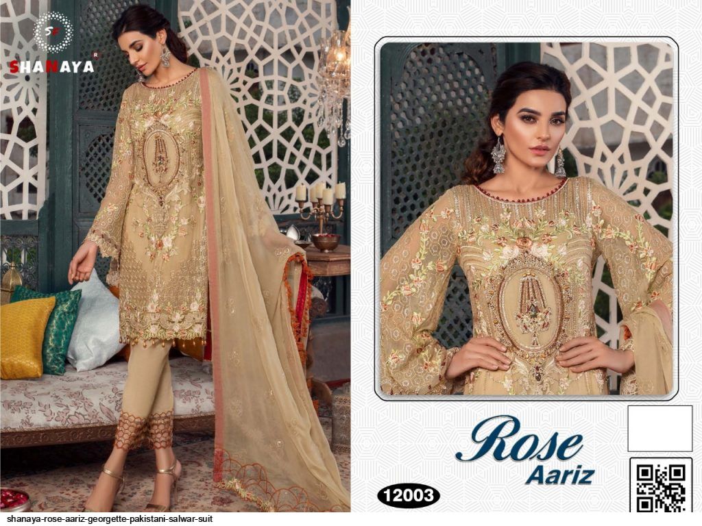 Rose Aariz Pakistani Concept Georgette Salwar Suits By Shanaya Fashion At Wholesale Rate In Surat