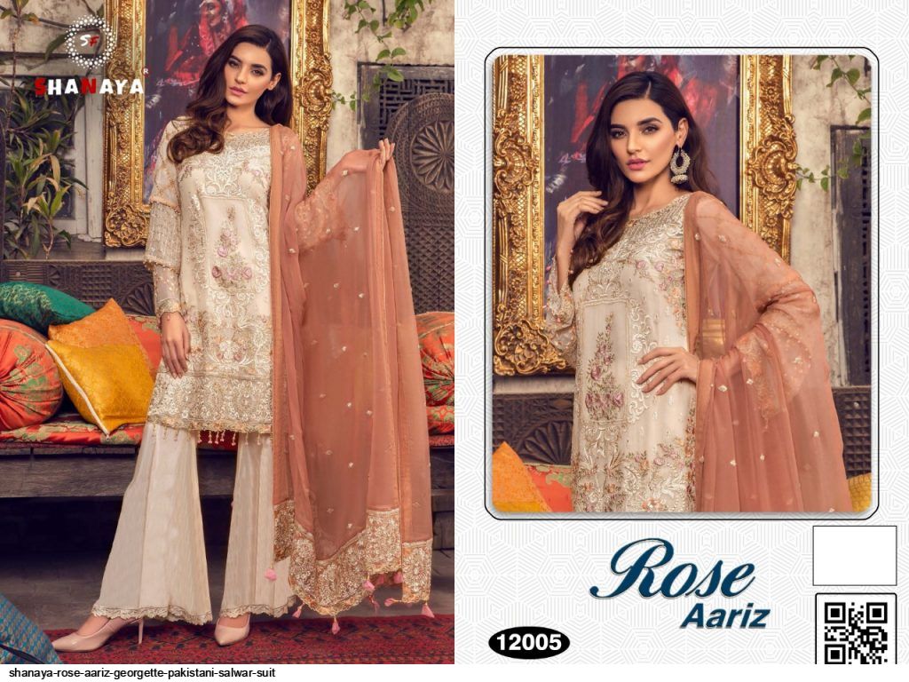 Rose Aariz Pakistani Concept Georgette Salwar Suits By Shanaya Fashion At Wholesale Rate In Surat