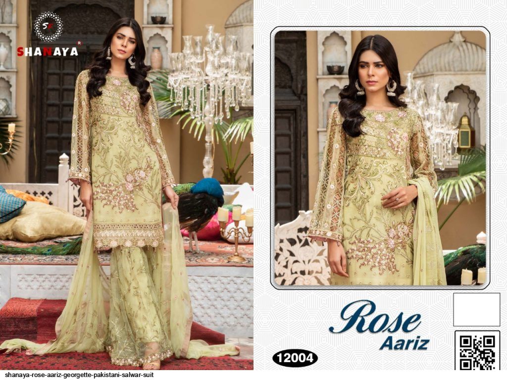 Rose Aariz Pakistani Concept Georgette Salwar Suits By Shanaya Fashion At Wholesale Rate In Surat