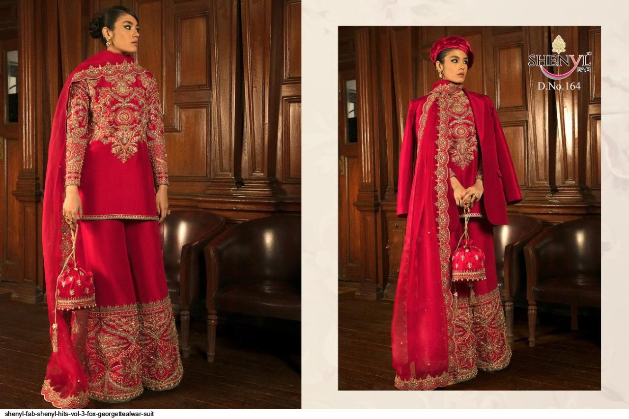 Shenyl Hits Vol-3 Designer Georgette Salwar Suits By Shenyl Fabs At Wholesale Rate In Surat