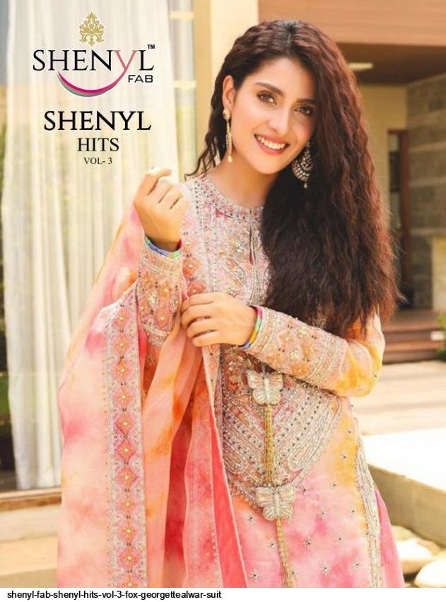 Shenyl Hits Vol-3 Designer Georgette Salwar Suits By Shenyl Fabs At Wholesale Rate In Surat