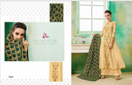 Manikarnika By Angroop Plus Viscose Upada Silk Kali Style Salwar Kameez