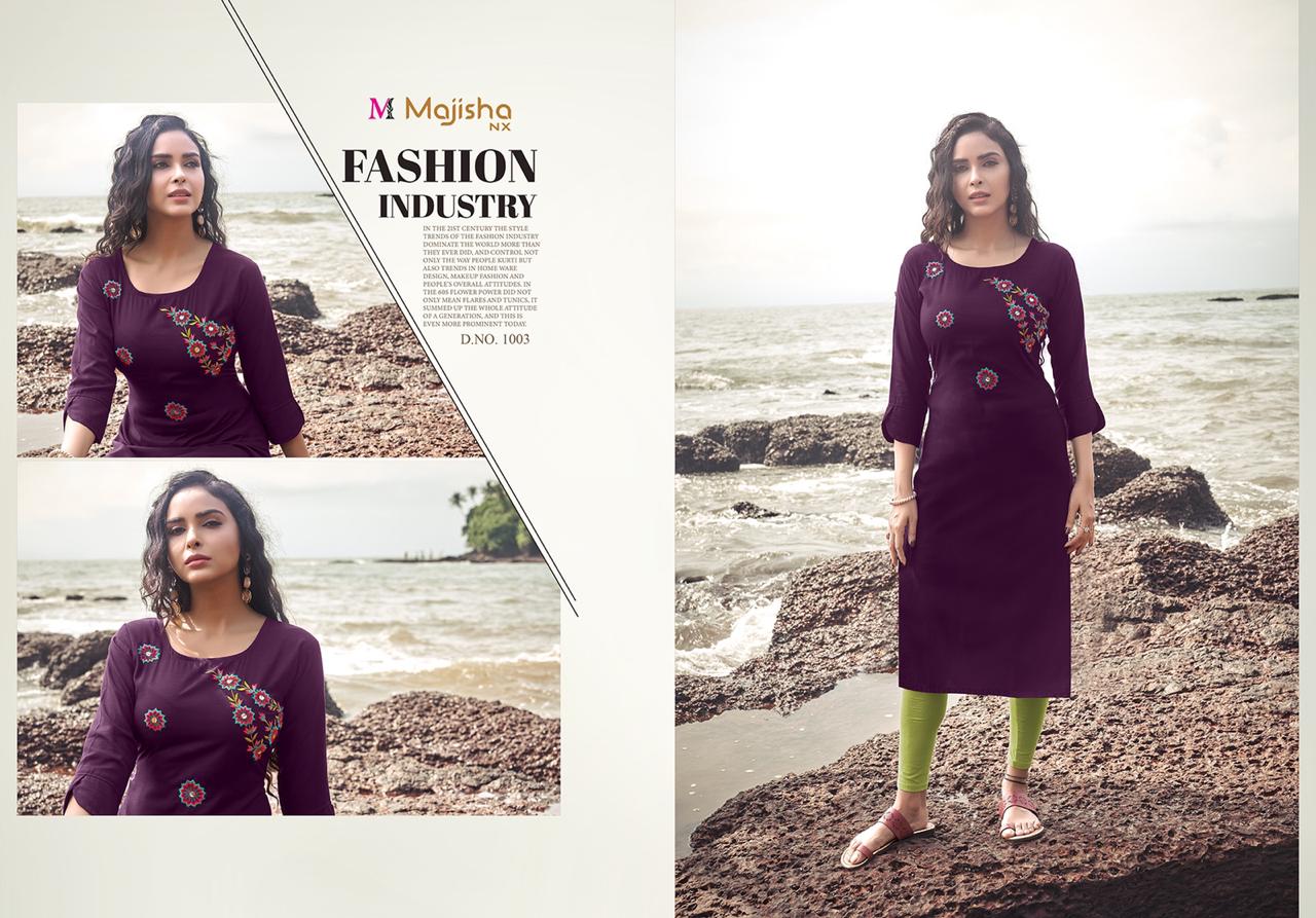 Majisha Nx Presants Kitkat Viscose With Work Casual Wear Kurti Catalog At Wholesale Rate In Surat