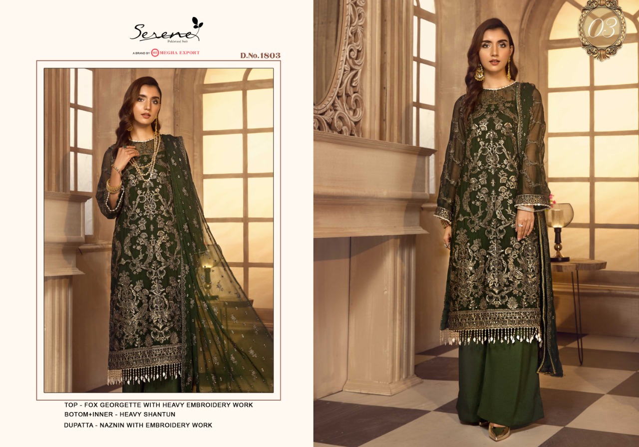 Serene Presents Imrozia Designer Georgette Embrodered  Pakistani Suit Collections  At Wholesale Rate In Surat