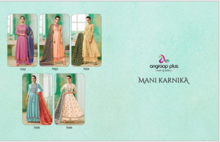 Manikarnika By Angroop Plus Viscose Upada Silk Kali Style Salwar Kameez