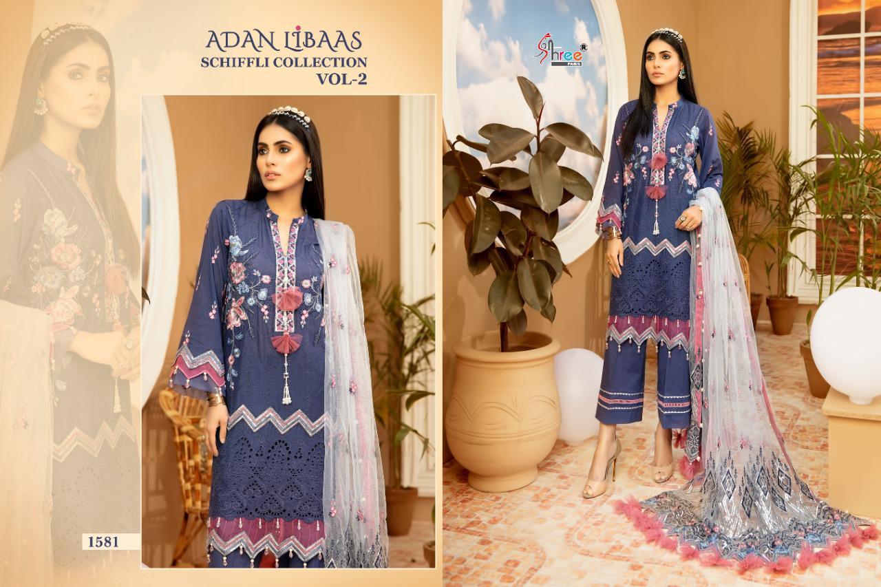 Shree Fabs Prensants Adan Libaas Schiffli Collection Vol 2 Wholesale Rate In Surat