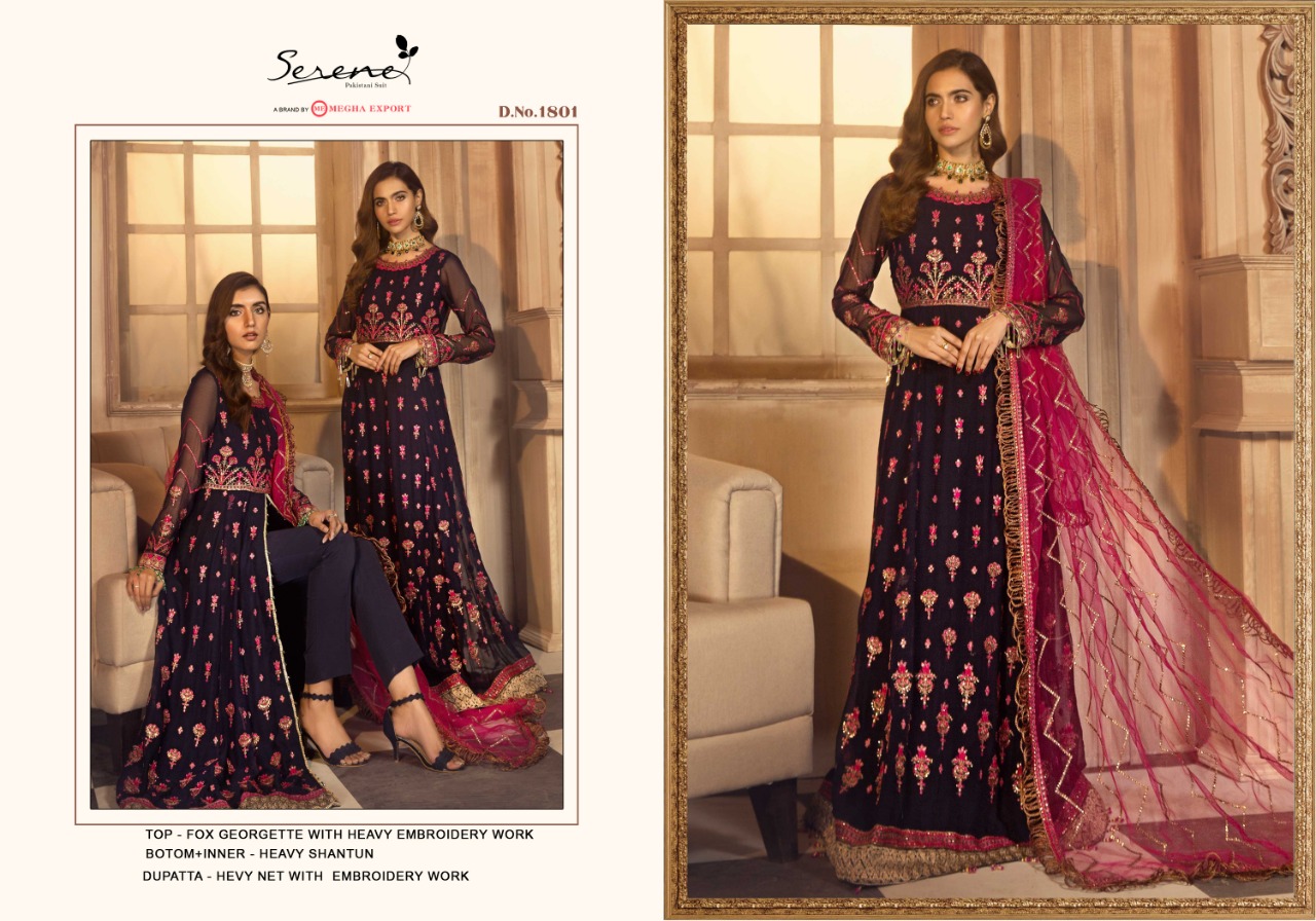 Serene Presents Imrozia Designer Georgette Embrodered  Pakistani Suit Collections  At Wholesale Rate In Surat
