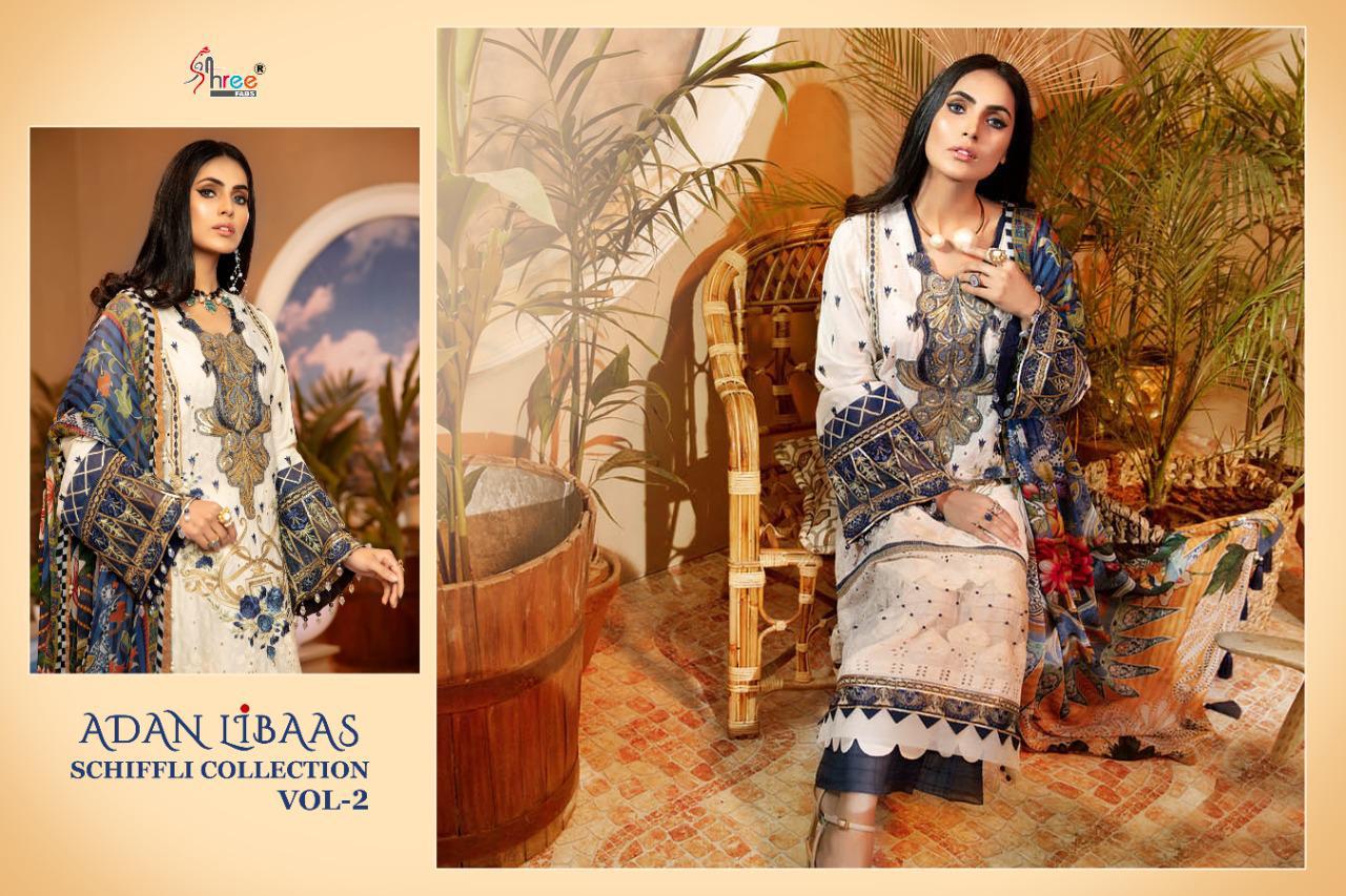 Shree Fabs Prensants Adan Libaas Schiffli Collection Vol 2 Wholesale Rate In Surat