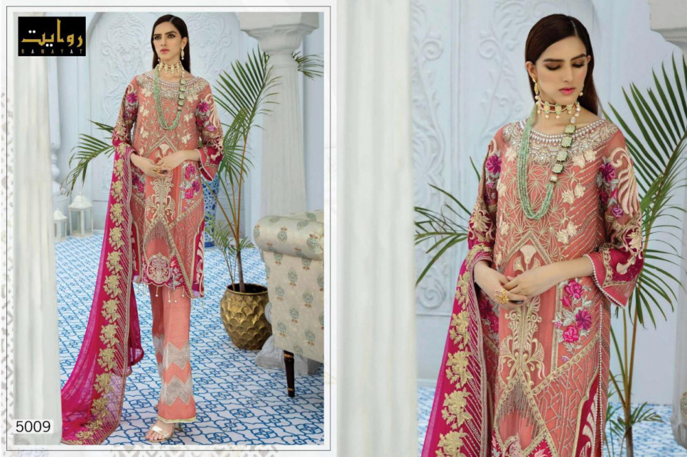 Serene Premium Embroidered Pakistani Designer Salwar Suits By Rawayat At Wholesale Rate In Surat