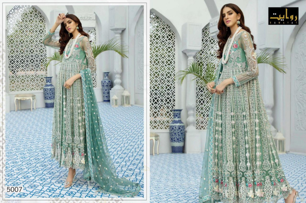 Serene Premium Embroidered Pakistani Designer Salwar Suits By Rawayat At Wholesale Rate In Surat