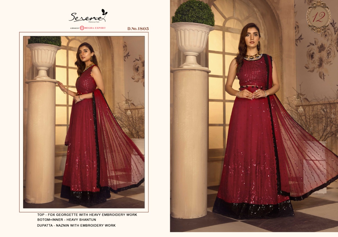 Serene Presents Imrozia Designer Georgette Embrodered  Pakistani Suit Collections  At Wholesale Rate In Surat