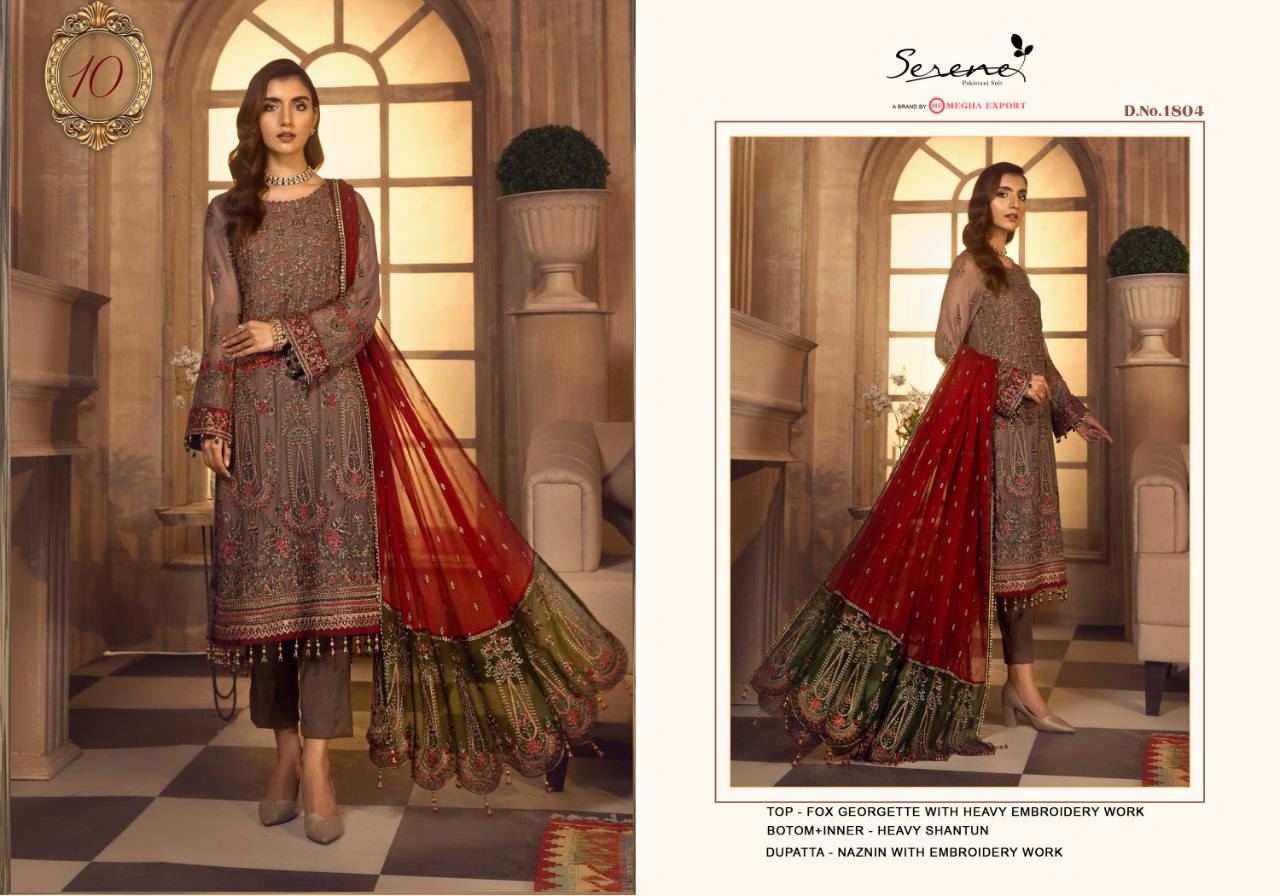 Serene Presents Imrozia Designer Georgette Embrodered  Pakistani Suit Collections  At Wholesale Rate In Surat