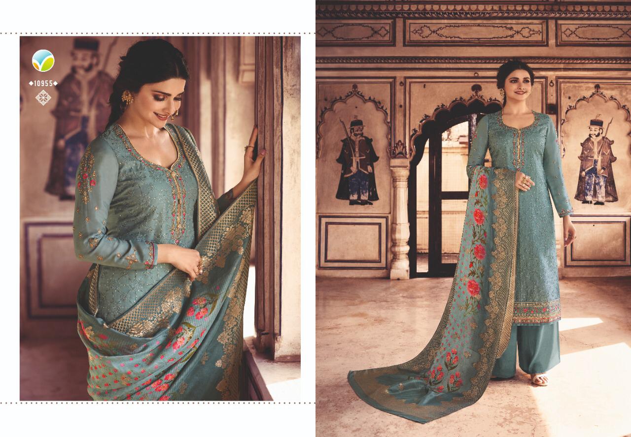 Vinay Fashion Presants Kasheesh Tradition Designer  Tusser Silk With Embroidery Dresses At Wholesale Rate In Surat