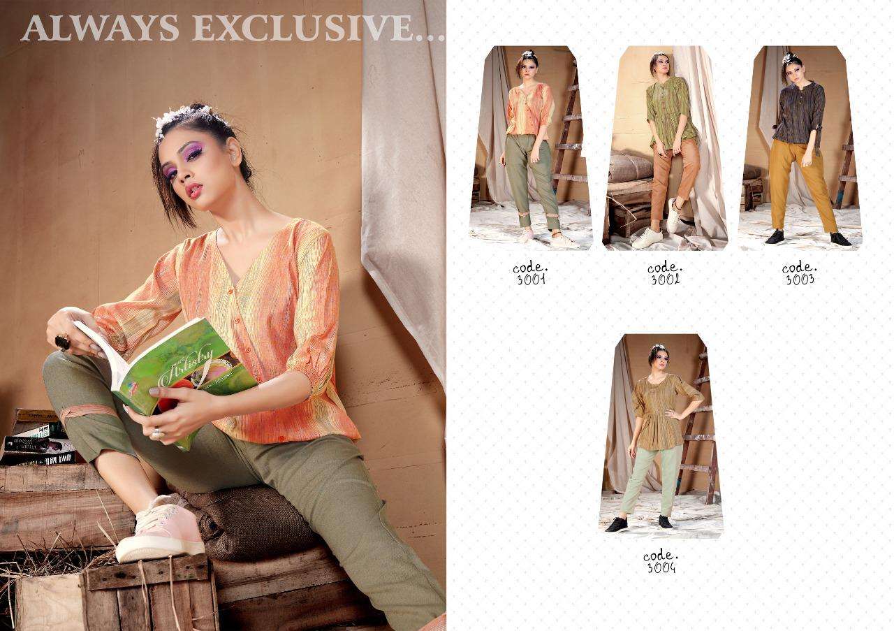 Riya Designer Presants Western Vol 3 Handloom Cotton Classy Look Top With Bottom Set At Wholesale Rate In Surat