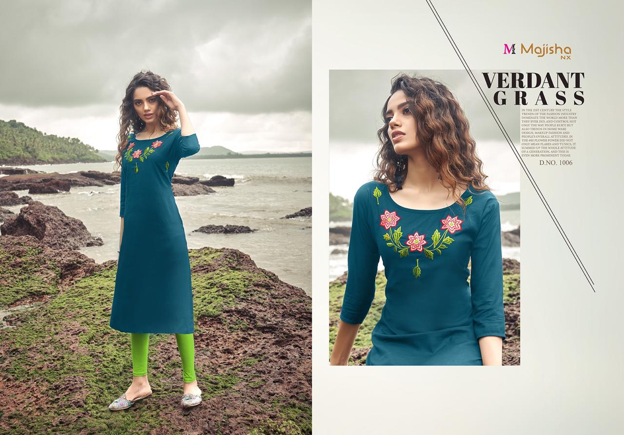 Majisha Nx Presants Kitkat Viscose With Work Casual Wear Kurti Catalog At Wholesale Rate In Surat