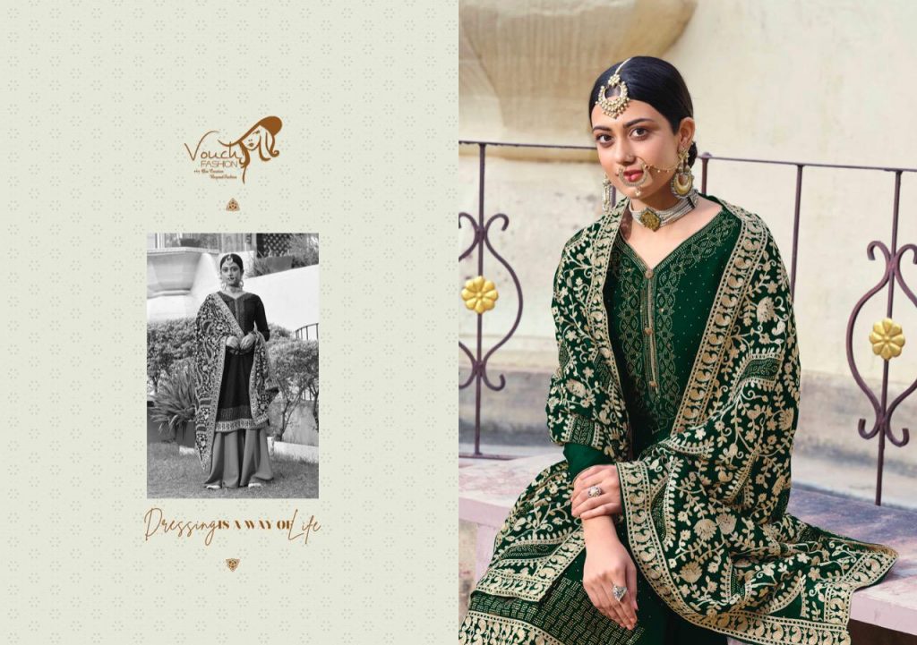 Vouch Fashion Presants Nari Vol 1 Designer Georgette Party Wear Suits Collection At Wholesale Rate In Surat