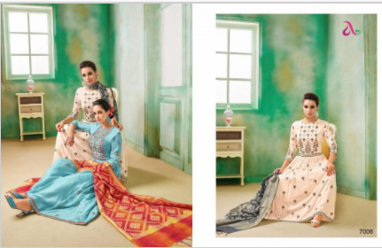 Manikarnika By Angroop Plus Viscose Upada Silk Kali Style Salwar Kameez