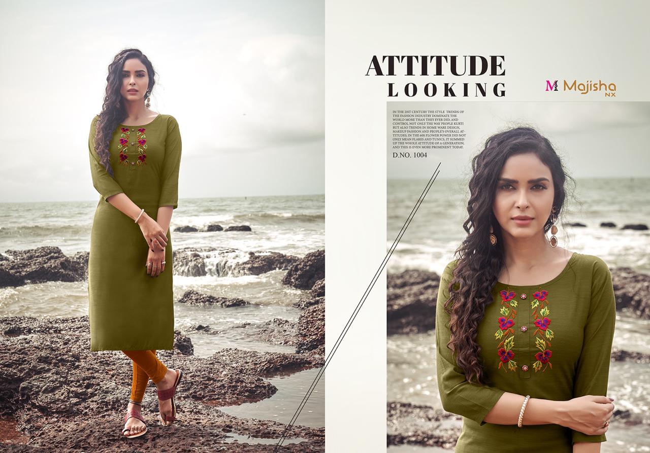 Majisha Nx Presants Kitkat Viscose With Work Casual Wear Kurti Catalog At Wholesale Rate In Surat