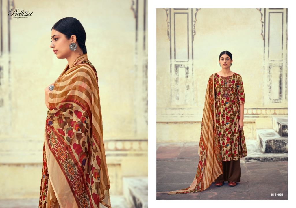 Belliza Presents Mystic Fancy Designer Dress Material At Wholesale Rate In Surat