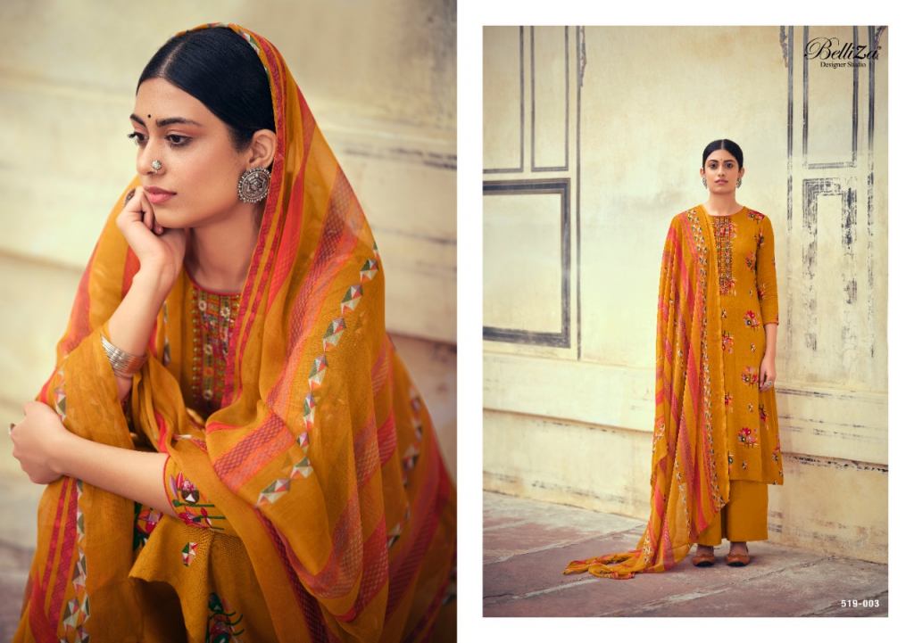 Belliza Presents Mystic Fancy Designer Dress Material At Wholesale Rate In Surat