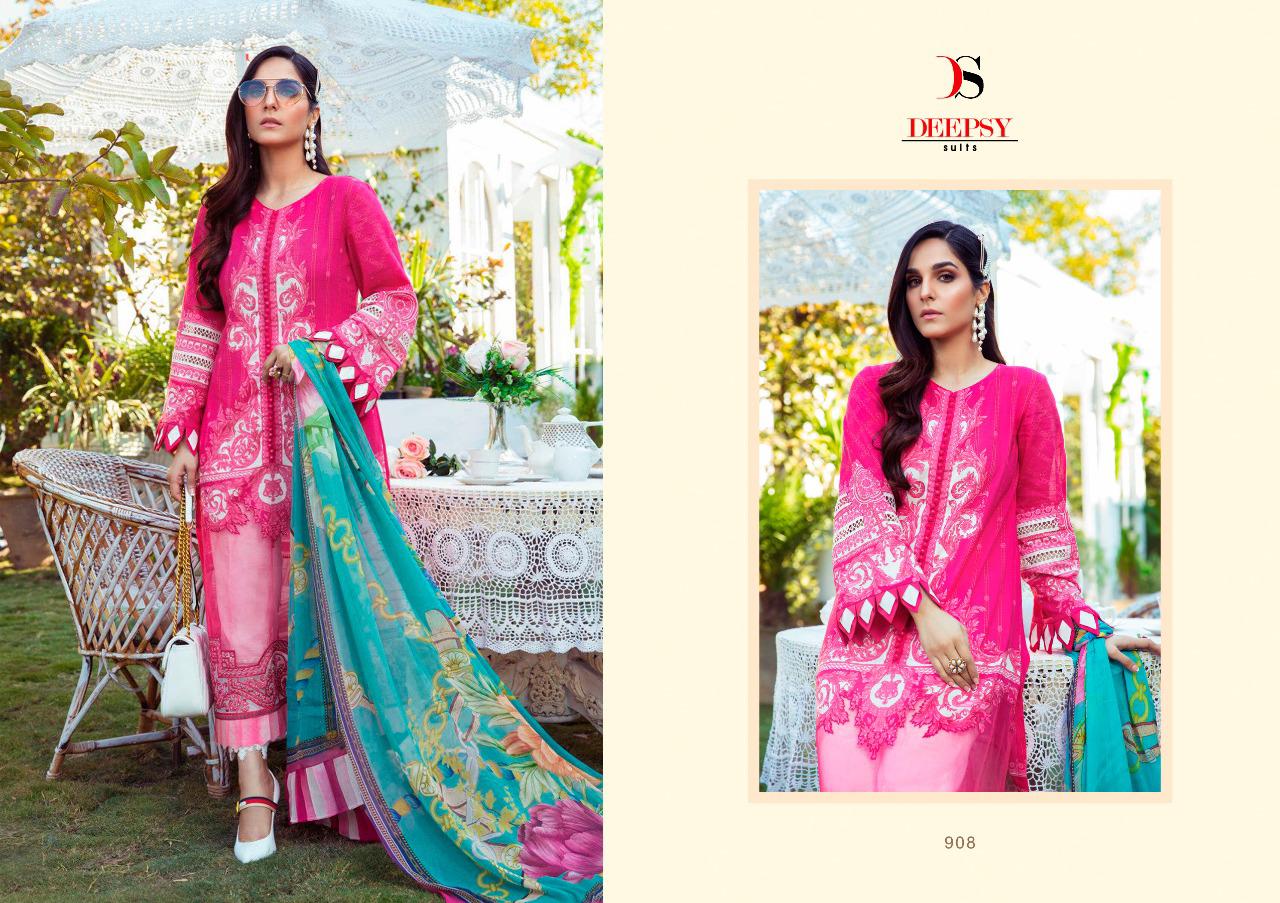 Maria B M Print Designer Print With Embroidery Cotton Suits By Deepsy At Wholesale Rate In Surat