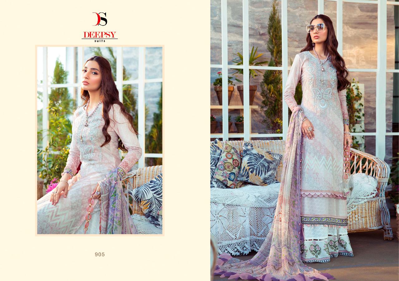 Maria B M Print Designer Print With Embroidery Cotton Suits By Deepsy At Wholesale Rate In Surat