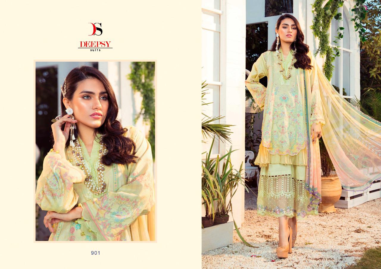Maria B M Print Designer Print With Embroidery Cotton Suits By Deepsy At Wholesale Rate In Surat