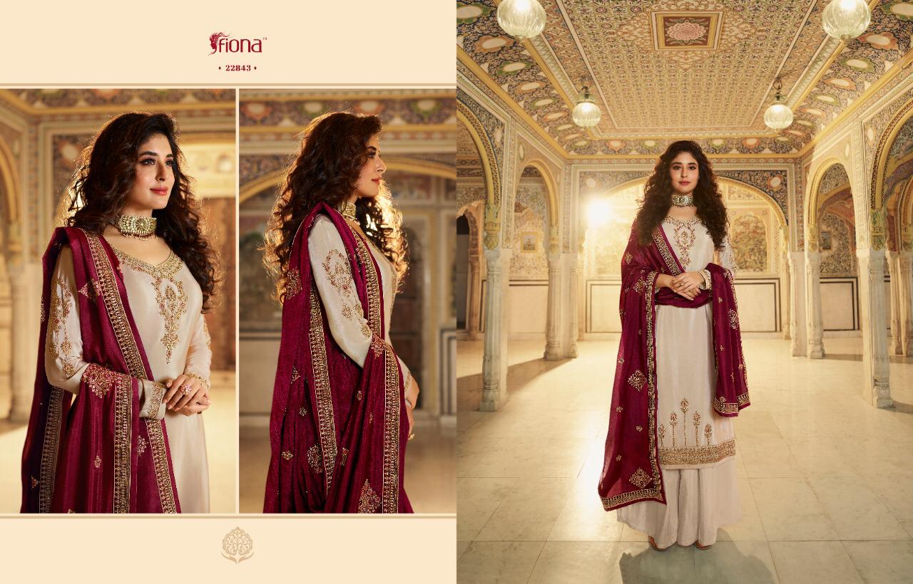 Fiona Presants Ameena Satin Muslin Exclusive  Designer Bridal Wear Suits At Wholesale Rate In Surat