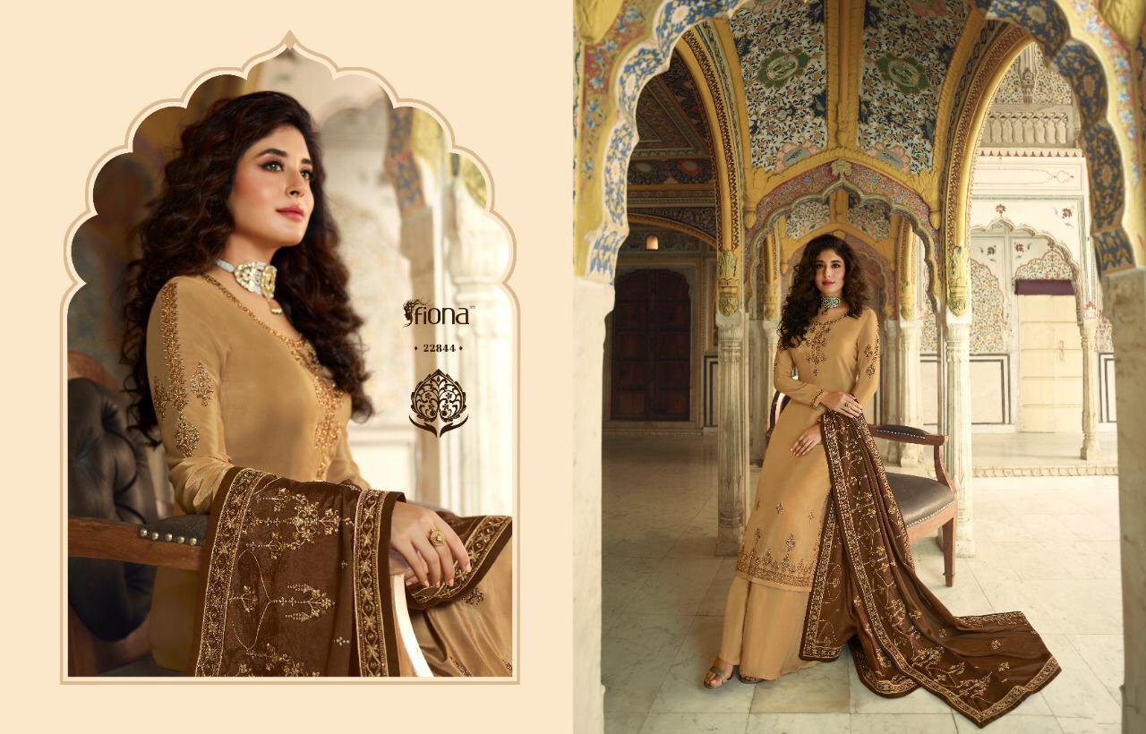 Fiona Presants Ameena Satin Muslin Exclusive  Designer Bridal Wear Suits At Wholesale Rate In Surat
