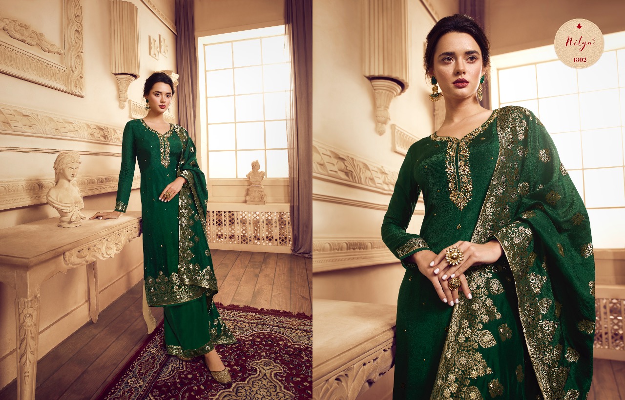 Lt Fabrics  Presants Nitya Vol-148 Heavy Designer Viscose Dola Jacquard Wth Embroidery Handwork Dress Material Collection At Wholesale Rate In Surat