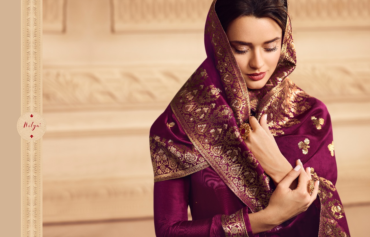 Lt Fabrics  Presants Nitya Vol-148 Heavy Designer Viscose Dola Jacquard Wth Embroidery Handwork Dress Material Collection At Wholesale Rate In Surat