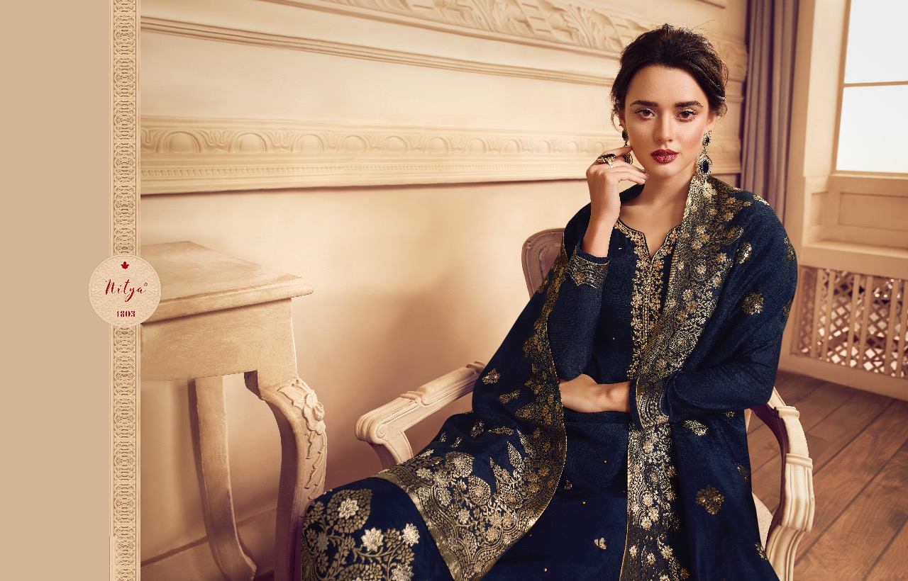 Lt Fabrics  Presants Nitya Vol-148 Heavy Designer Viscose Dola Jacquard Wth Embroidery Handwork Dress Material Collection At Wholesale Rate In Surat