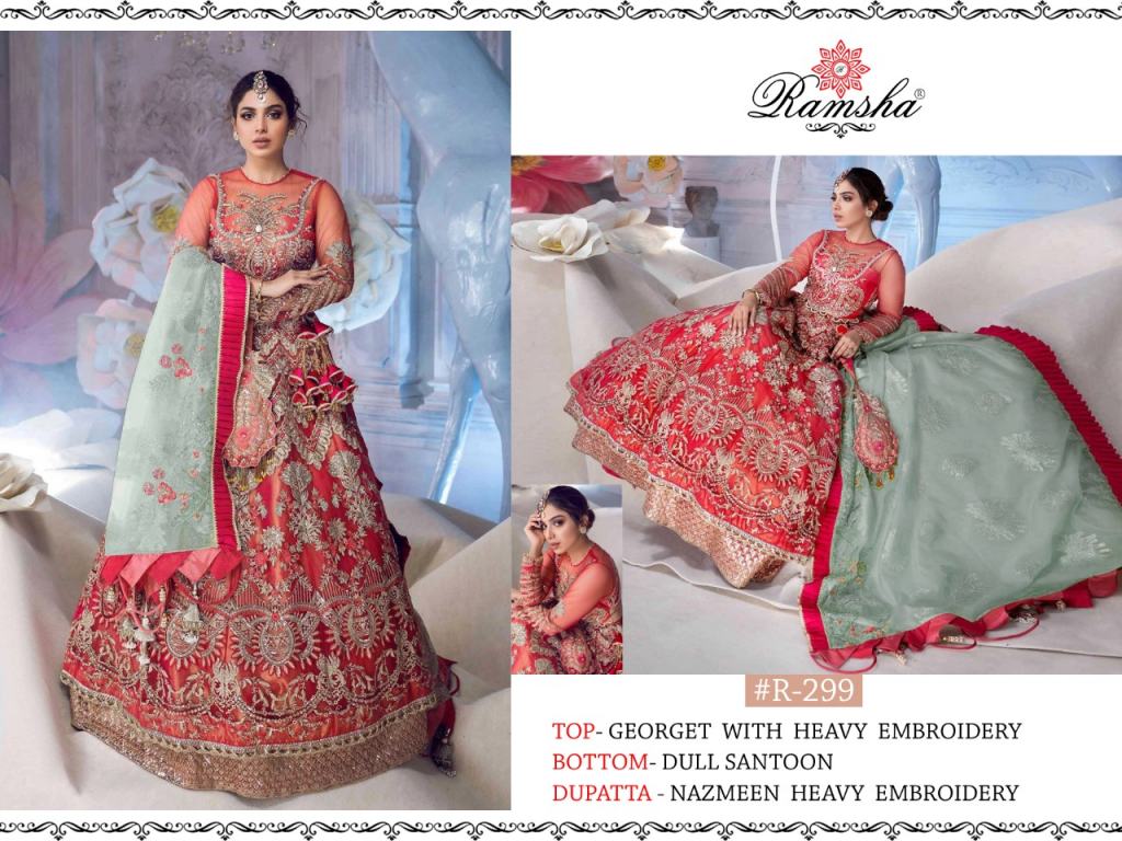 Ramsha Presants Ramsha R- 299 To R-302 Series Pakistani Bridal Collections At Wholesale Rate In Surat