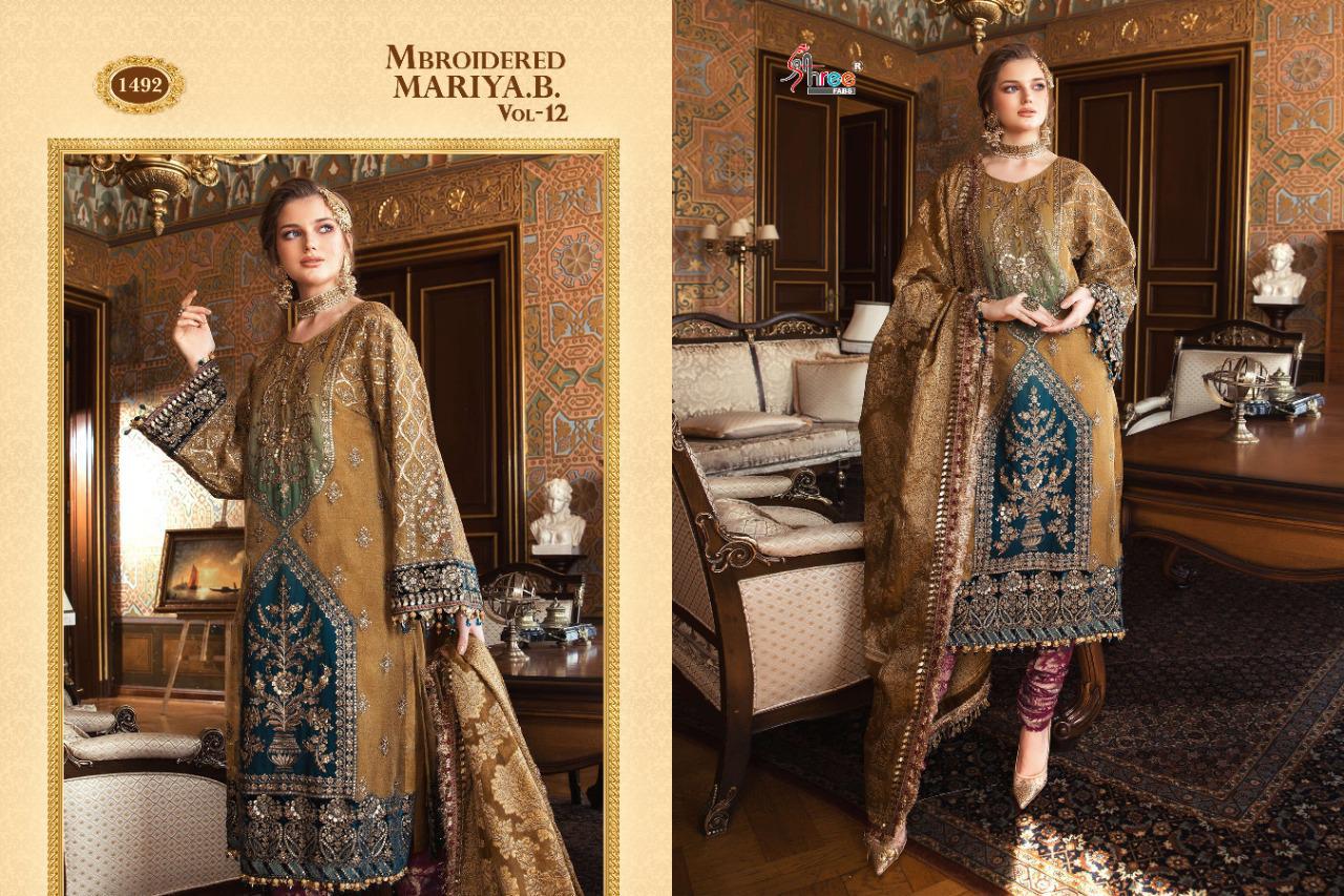 Mbroidered Maria B Vol-12 By Shree Fabs Salwar Suits At Wholesale Rate In Surat