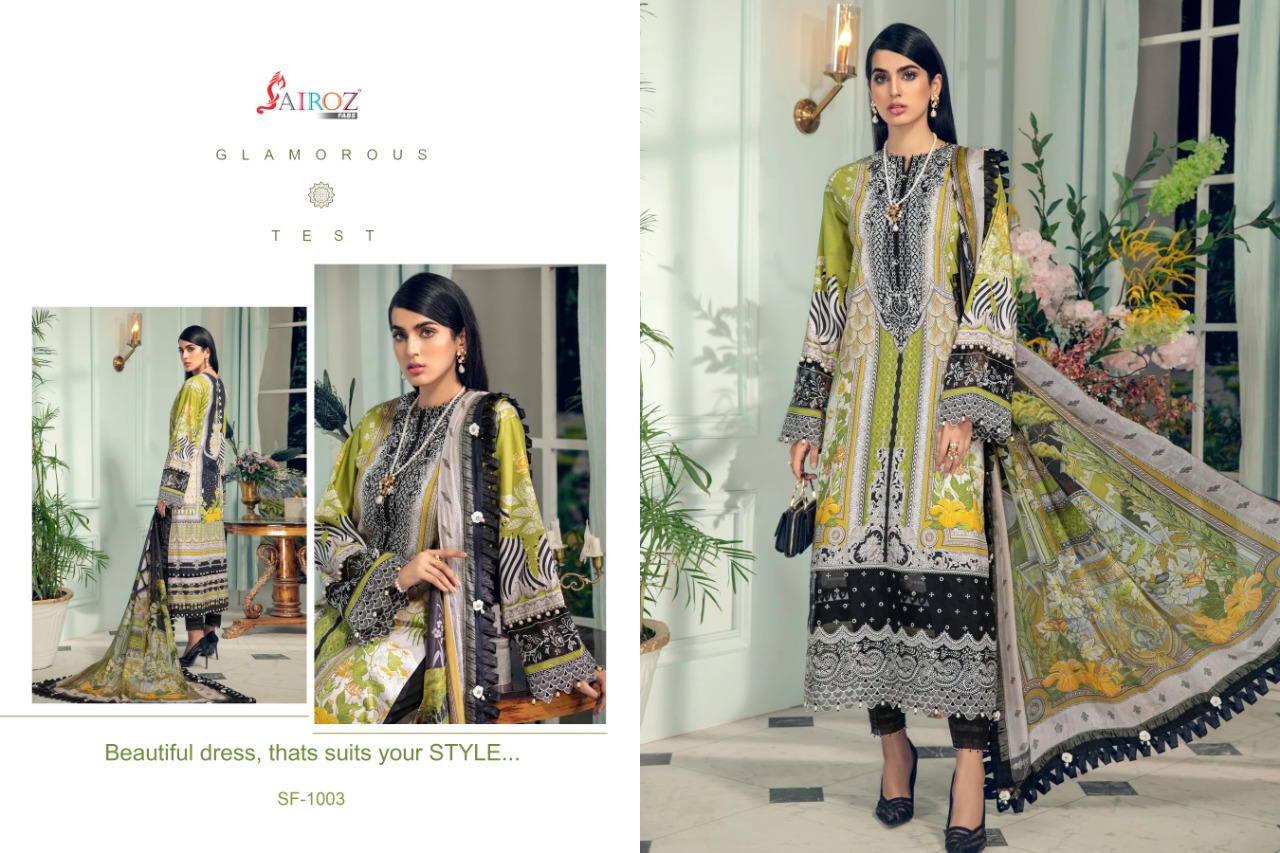 Sairoz Fabs Presents Anaya Luxury Lawn Vol 21cotton Digital Print Fancy Patch Embroidery Work  Pakistani Suits At Wholesale Rate In Surat