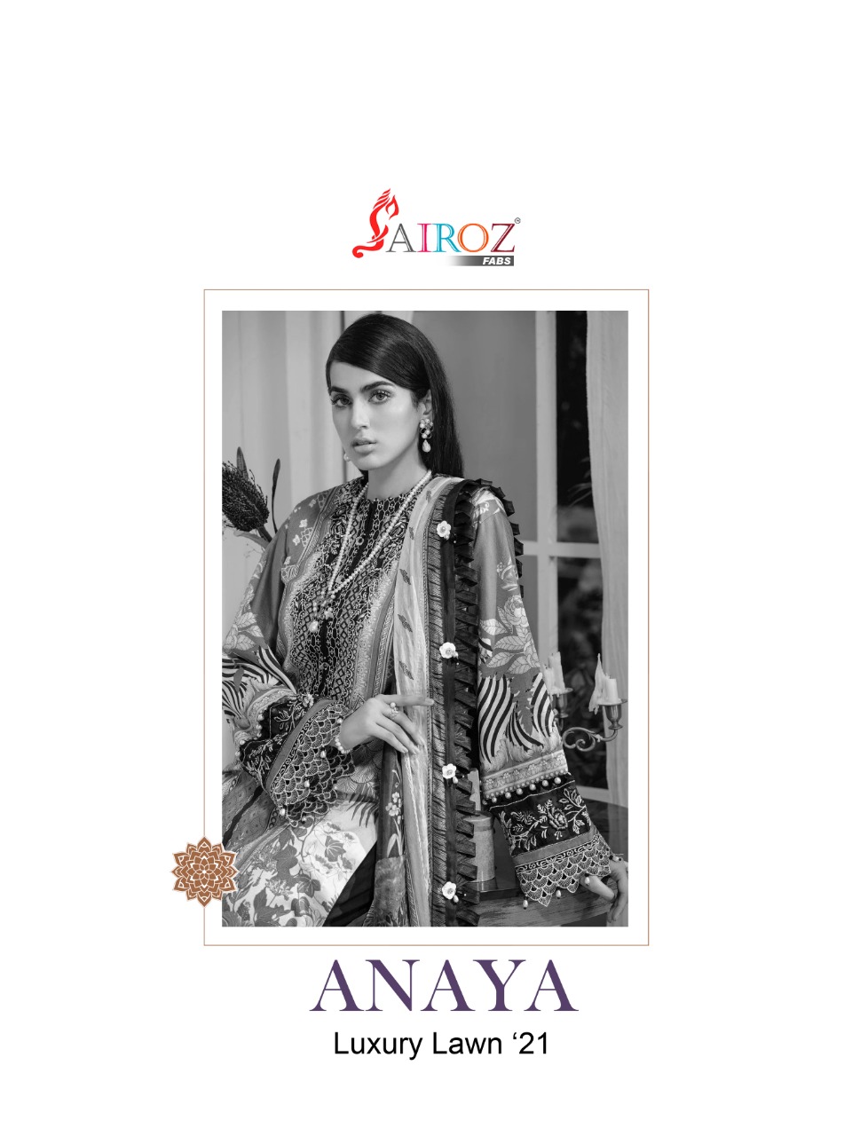 Sairoz Fabs Presents Anaya Luxury Lawn Vol 21cotton Digital Print Fancy Patch Embroidery Work  Pakistani Suits At Wholesale Rate In Surat
