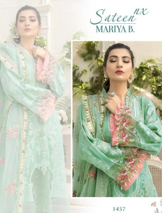 Sateen Maria B Nx Jam Cotton Designer Salwar Suits By Shree Fabs At Wholesale Rate In Surat