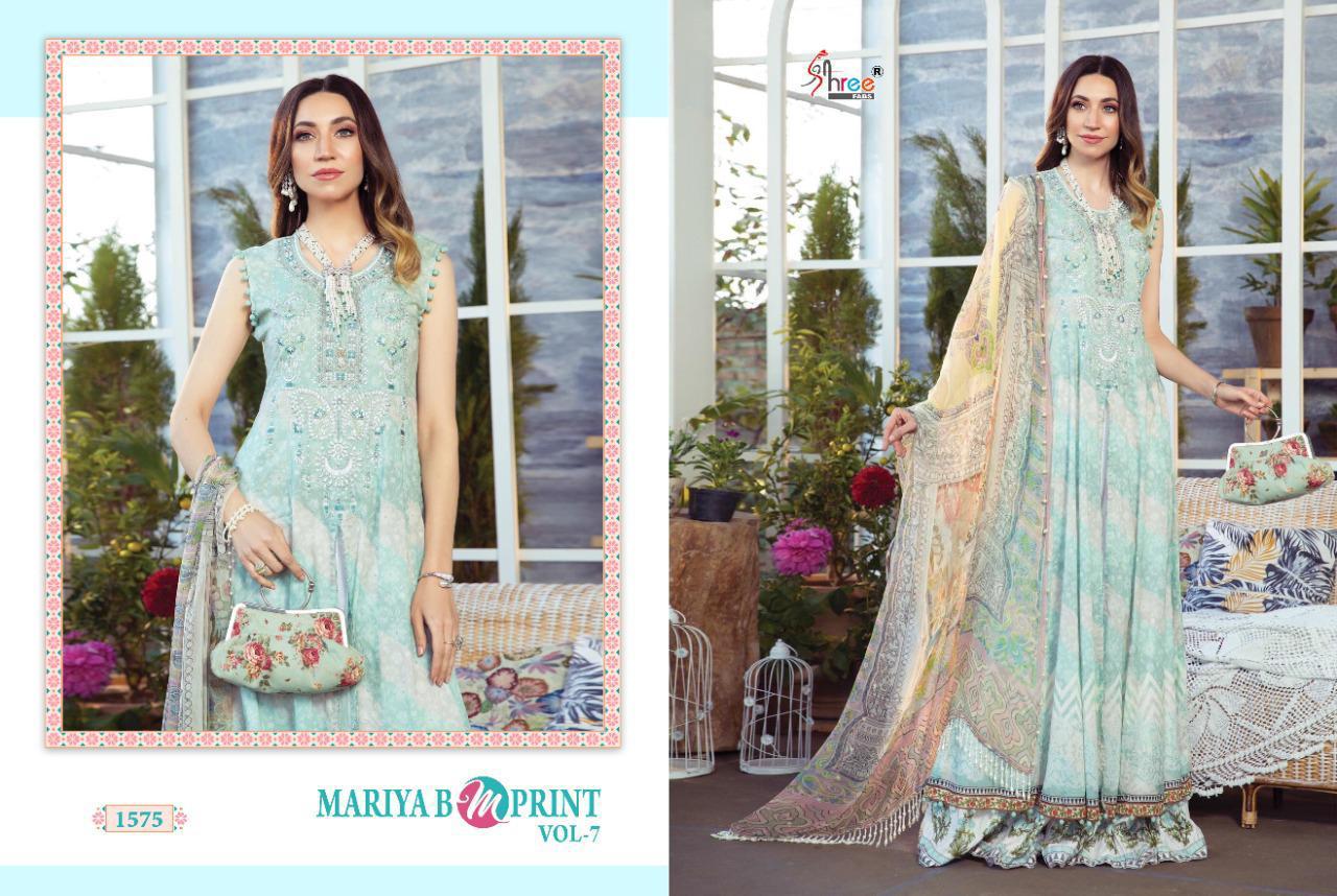 Maria B Mprint Vol-07 Designer Pure Cambric Salwar Kameez By Shree Fabs At Wholesale Rate In Surat