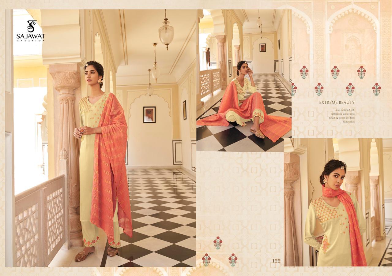 Roohi Vol-01 Pure Stepal Viscos Top With Bottom Duppata By Sajawat Creation At Wholesale Rate In Surat