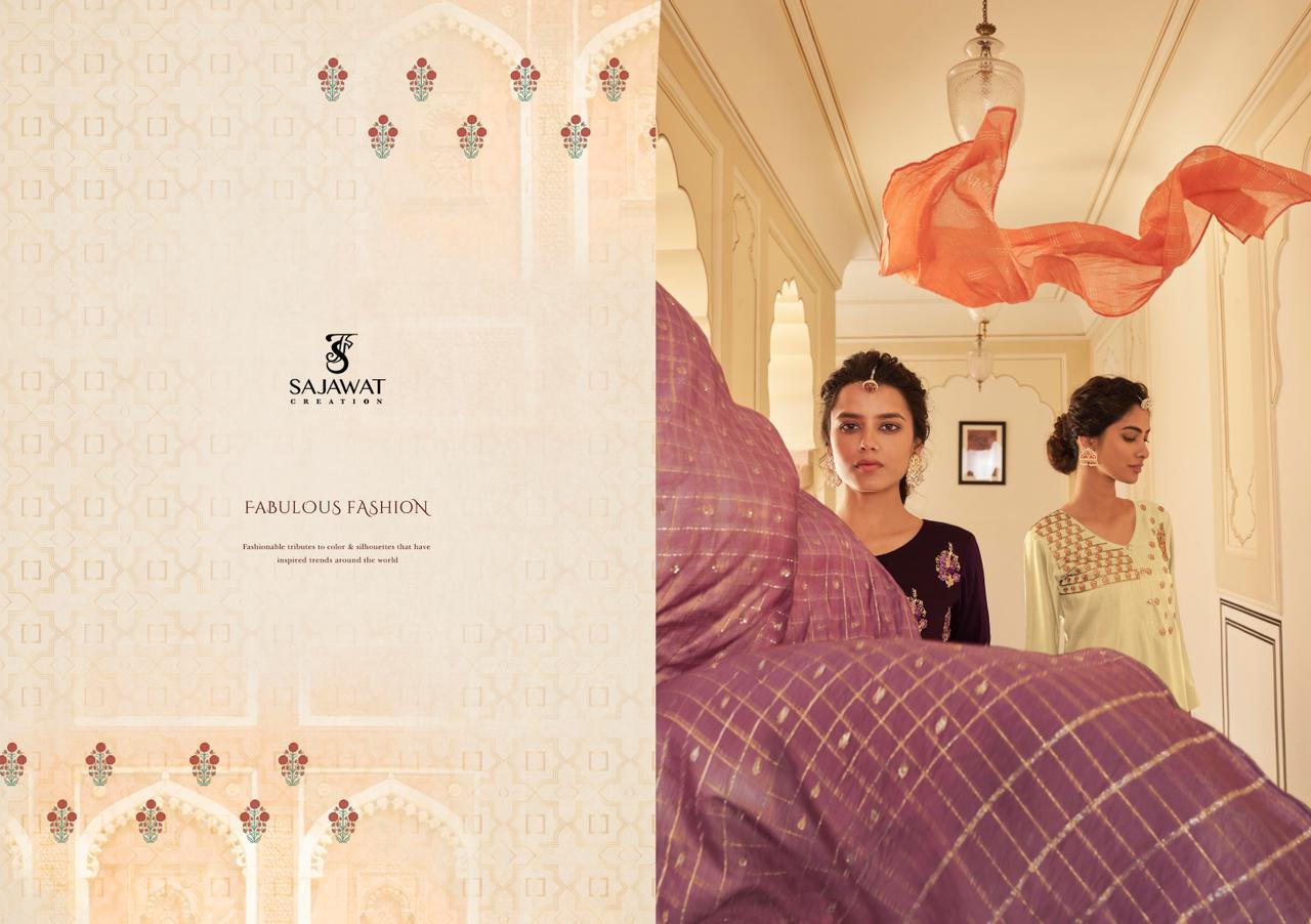 Roohi Vol-01 Pure Stepal Viscos Top With Bottom Duppata By Sajawat Creation At Wholesale Rate In Surat