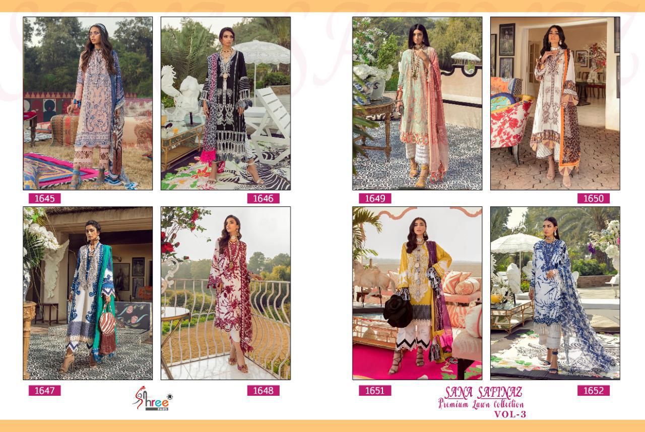 Shree Fabs Presents Sana Safinaz Premium Lawn Collection Vol-03 At Surat Wholesale Rate In Surat