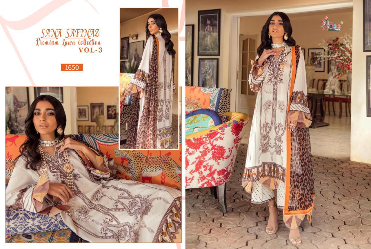 Shree Fabs Presents Sana Safinaz Premium Lawn Collection Vol-03 At Surat Wholesale Rate In Surat