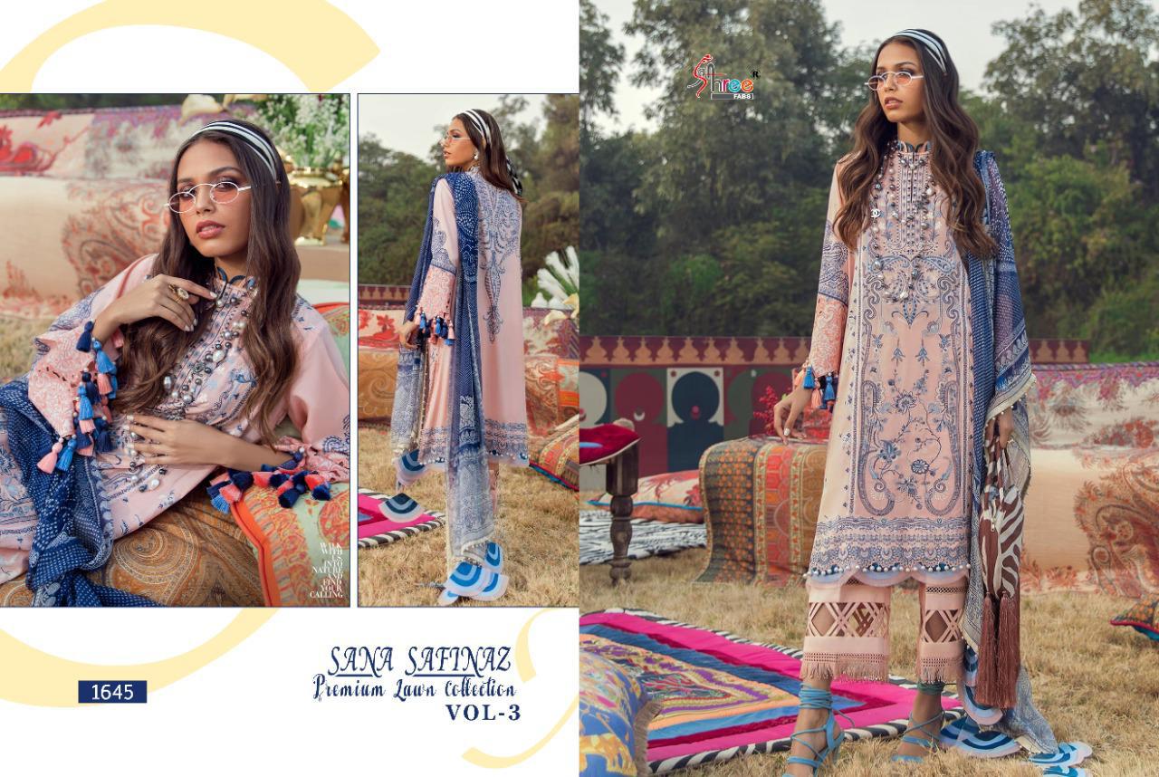 Shree Fabs Presents Sana Safinaz Premium Lawn Collection Vol-03 At Surat Wholesale Rate In Surat