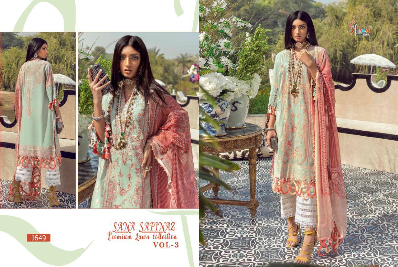 Shree Fabs Presents Sana Safinaz Premium Lawn Collection Vol-03 At Surat Wholesale Rate In Surat