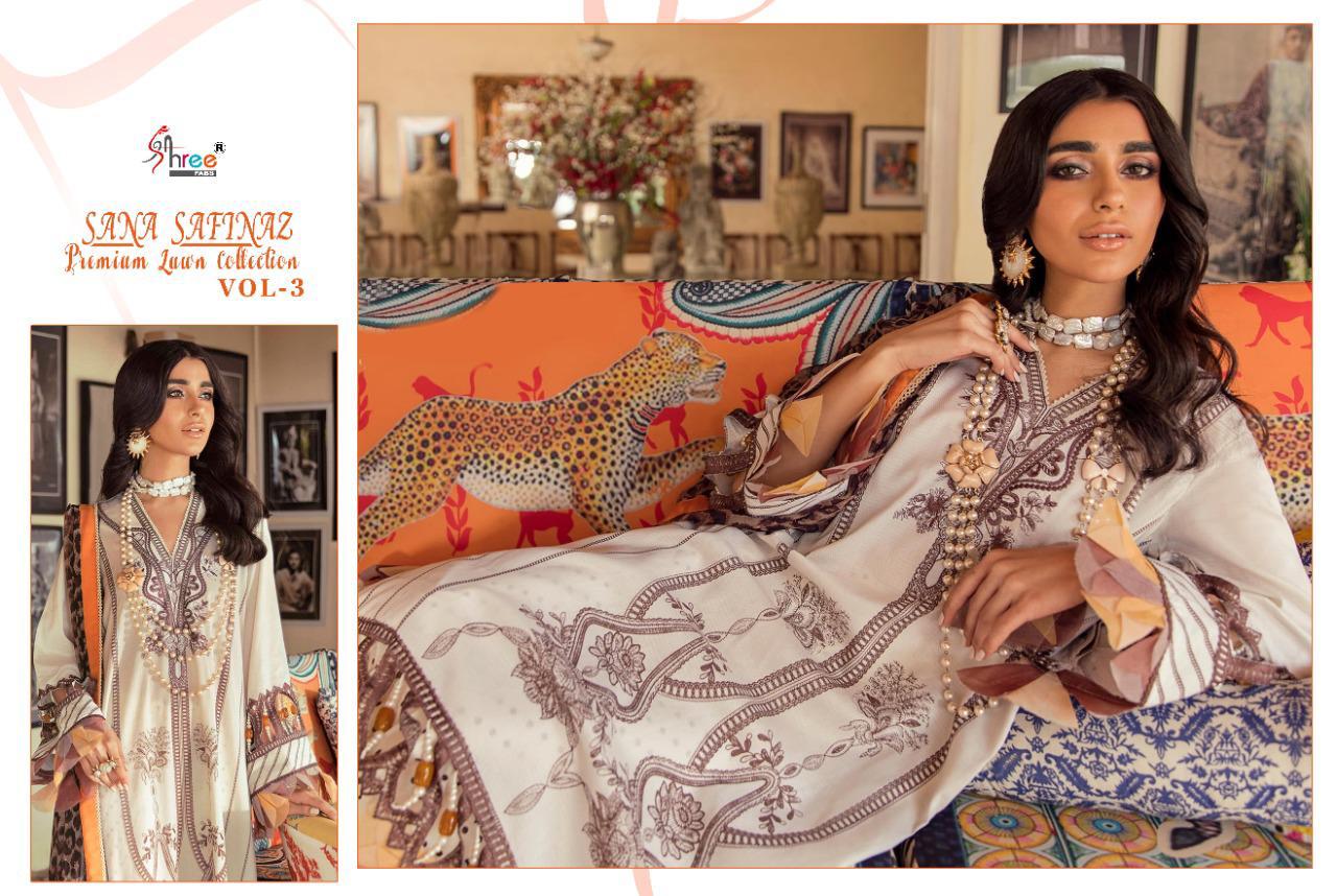 Shree Fabs Presents Sana Safinaz Premium Lawn Collection Vol-03 At Surat Wholesale Rate In Surat