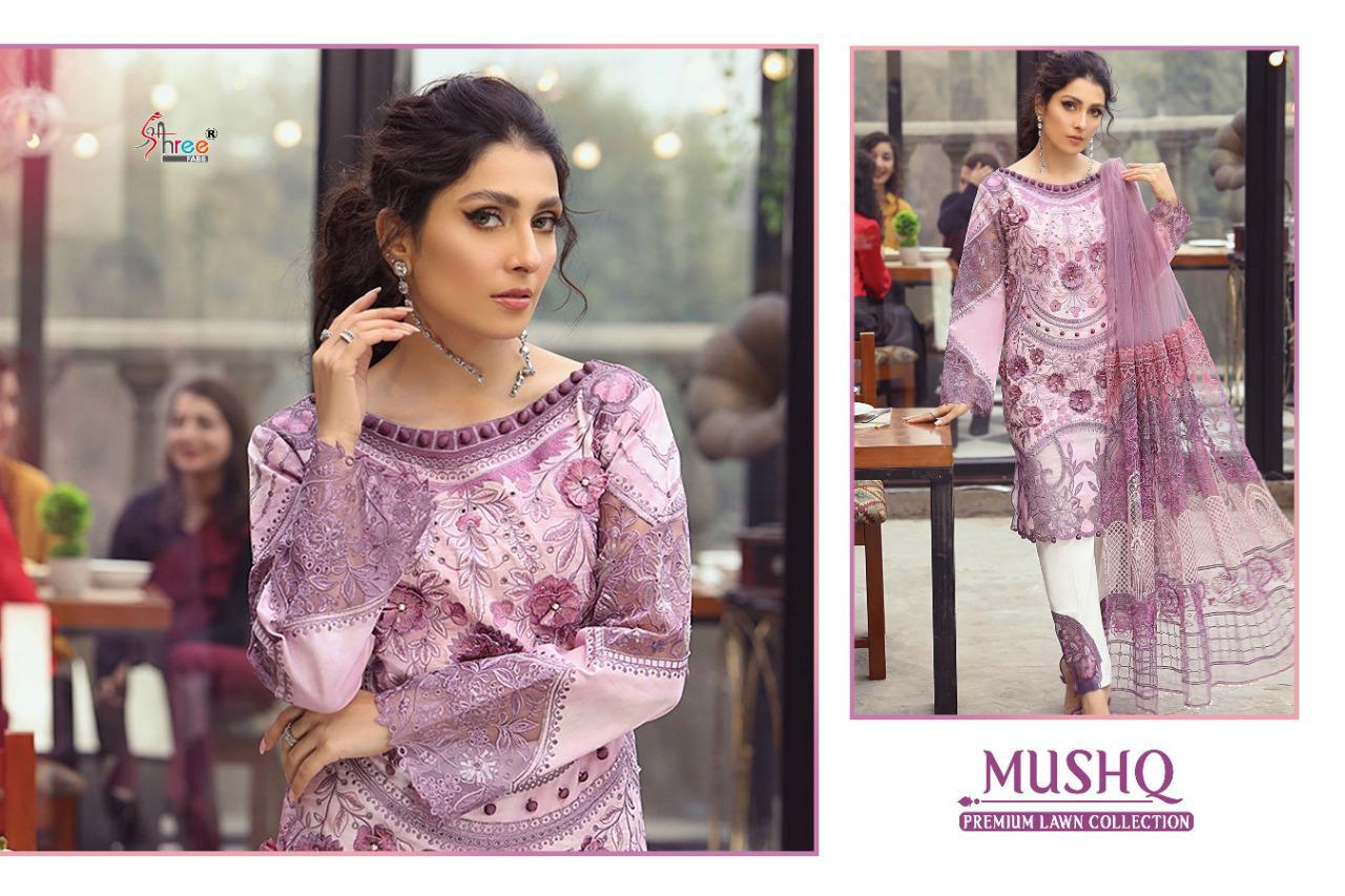 Shree Fab Presents Mushq Premium  Lawn Collection Pure Lawn With Embroidery Work Pakistani Salwar Kameez At Wholesale Rate In Surat