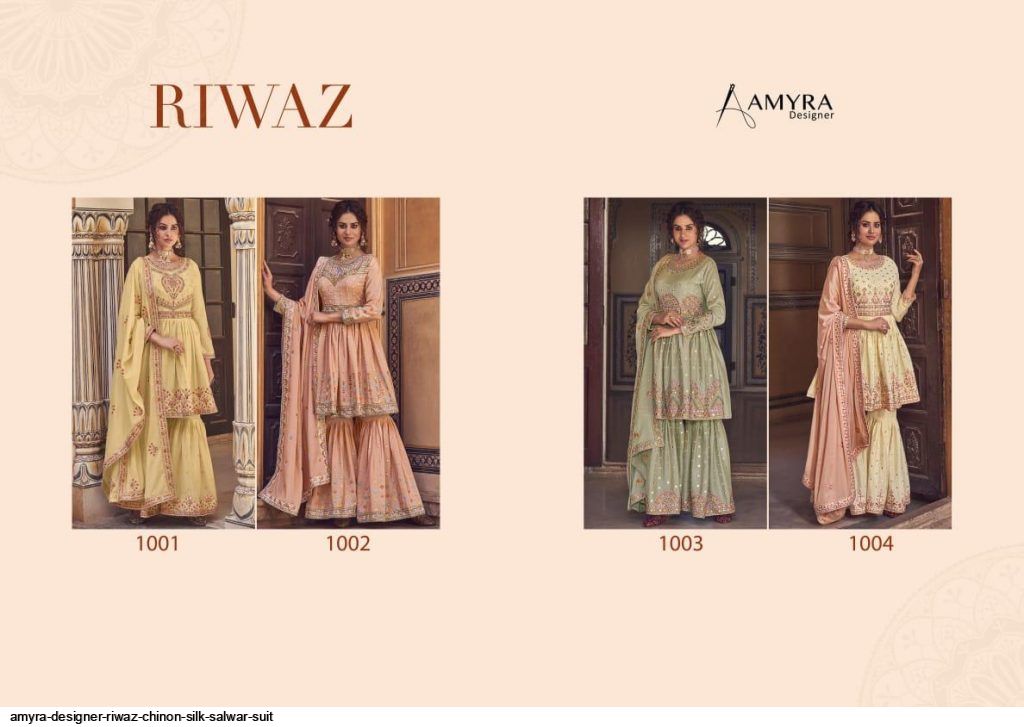 Amyra Designer Presents Nazakat Heavy Georgette With Mirror Embroidery Work Salwar Suits At Wholesale Rate In Surat